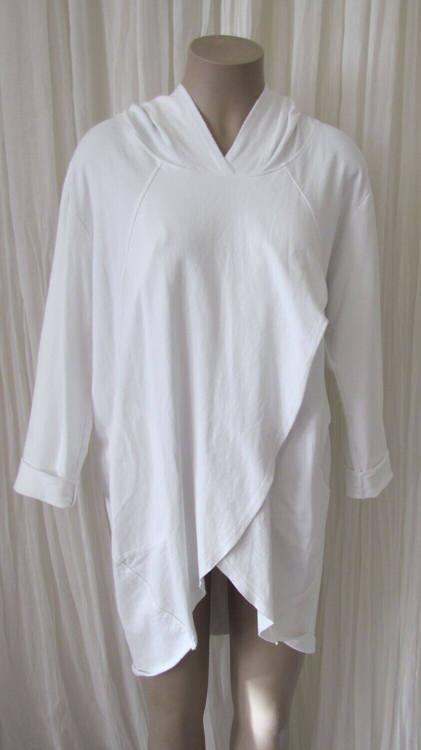 White Tulip Wrap Hooded Top
