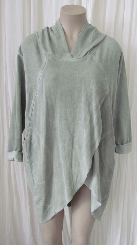 Khaki Tulip Wrap Hooded Top