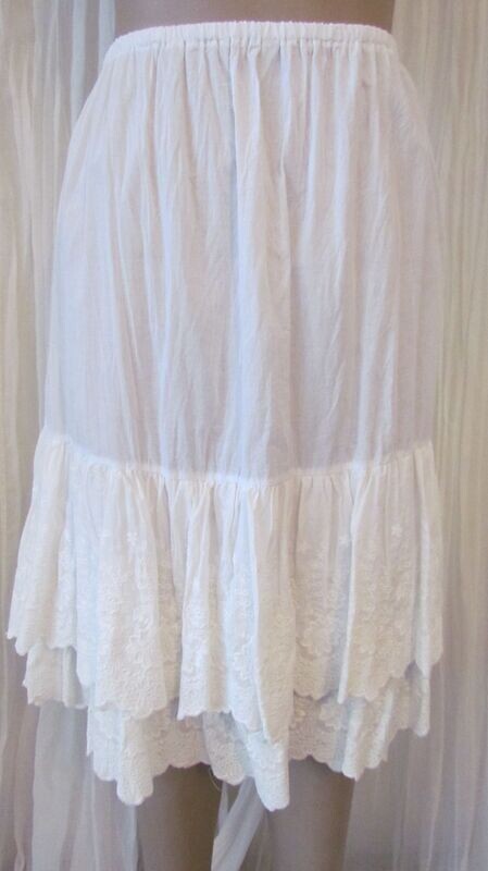 White Cotton Lawn Half Slip