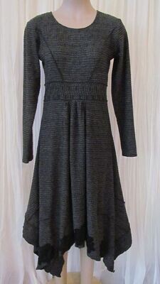 Charcoal Twisted Knit Dress