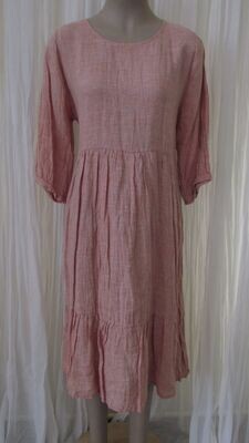 Sienna vintage wash layer linen dress