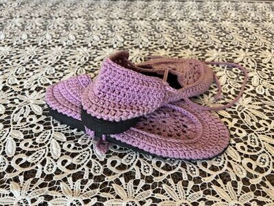 Pink Handmade Crochet Shoes