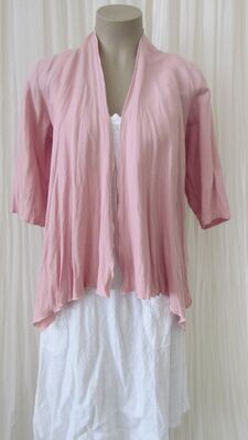Pink Linen Waterfall Jacket
