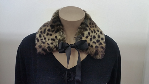Leopard Fur Collar Tie