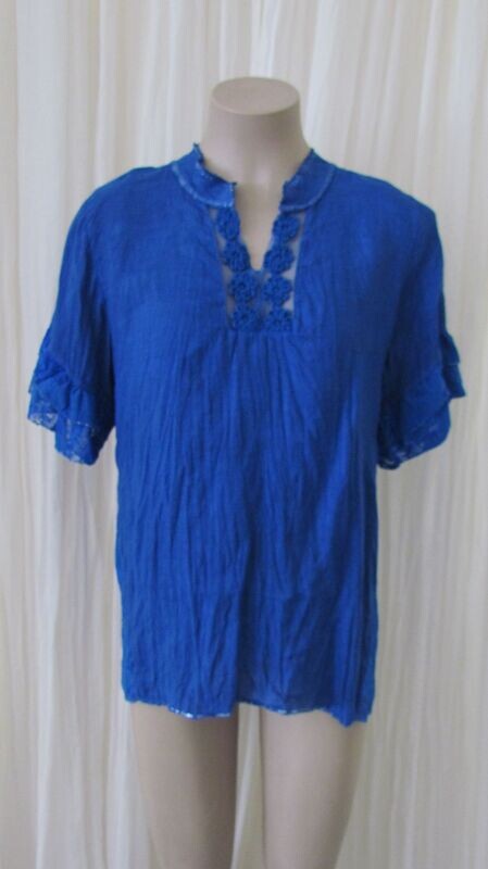 Royal Blue Linen Top Royal Blue Linen Top
