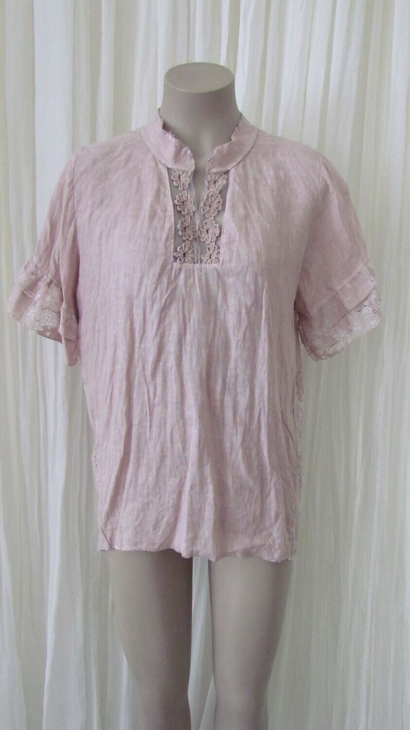 Pink Linen Top