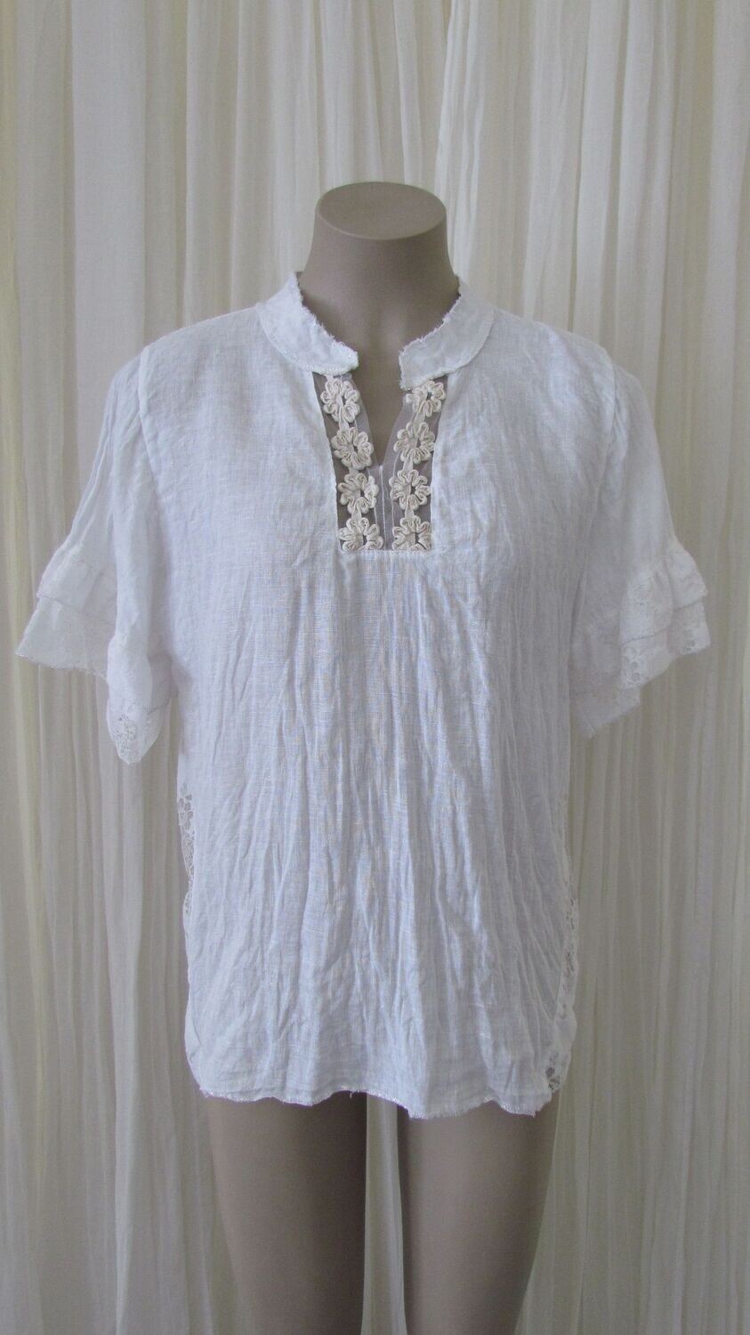 White Linen Top