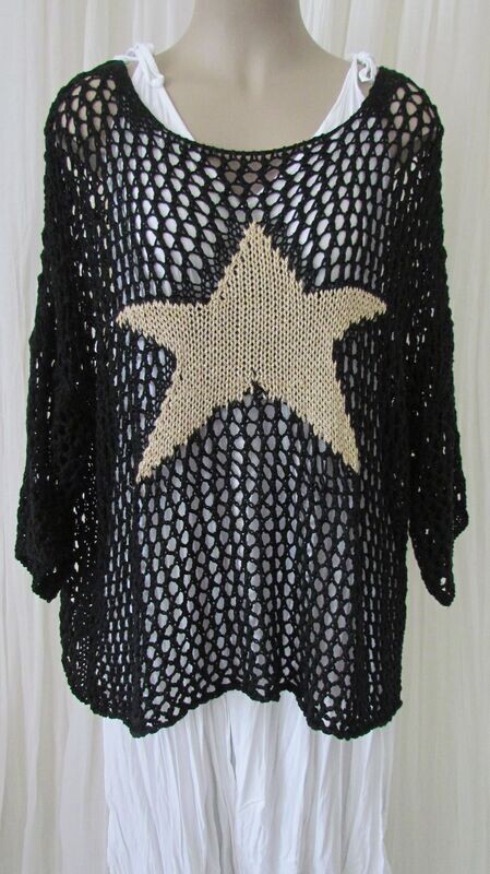 Black Sassy Star Crochet Top Black Sassy Star Crochet Top