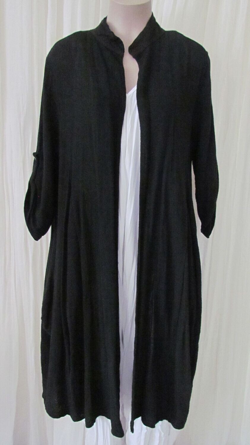 Black Open Front Jacket