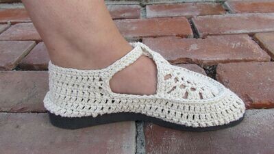 Natural Crochet Shoes