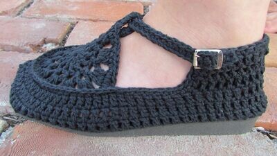 Black Crochet Shoes