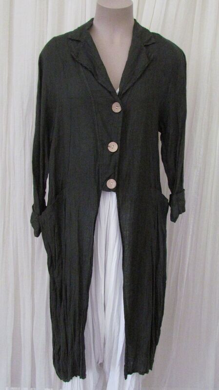 Charcoal Linen Coat Charcoal Linen Coat