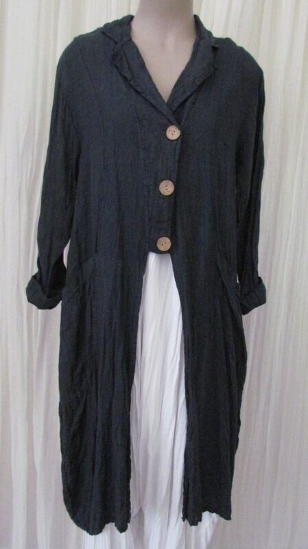 Navy Linen Coat Navy Linen Coat