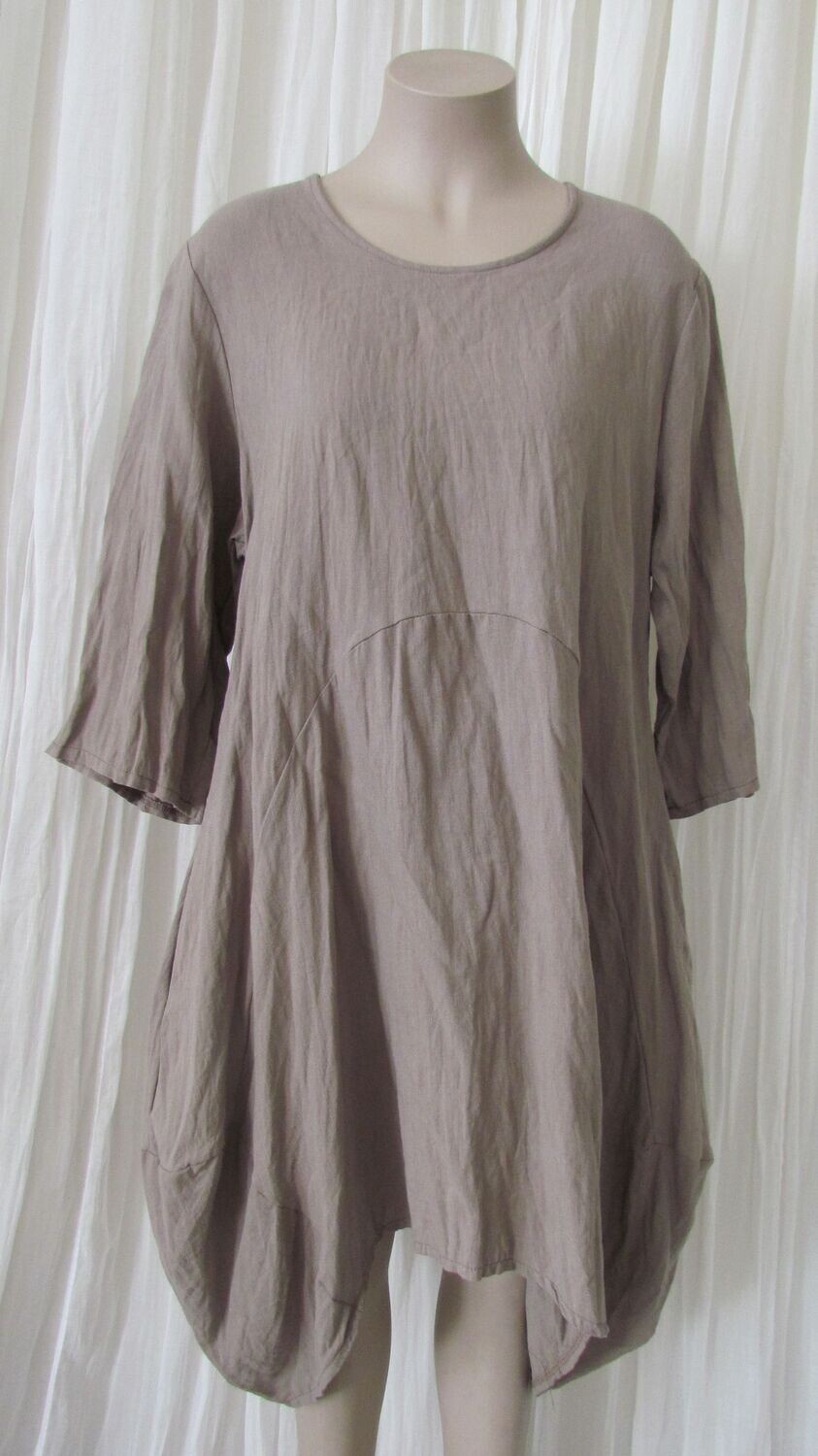 Fungi Washed Linen Slouch Dress
