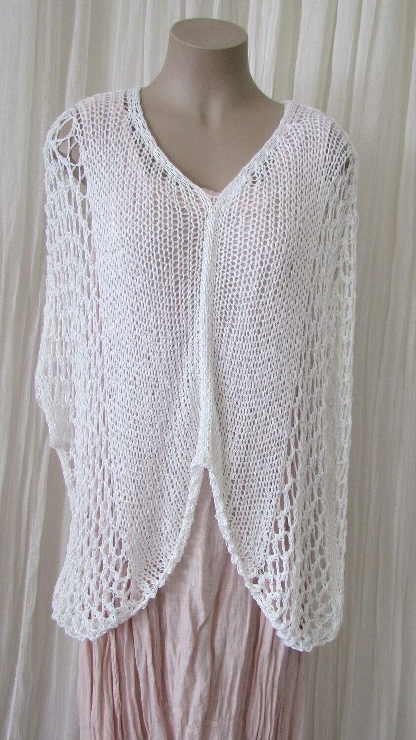 White Crochet Beach Cover Up