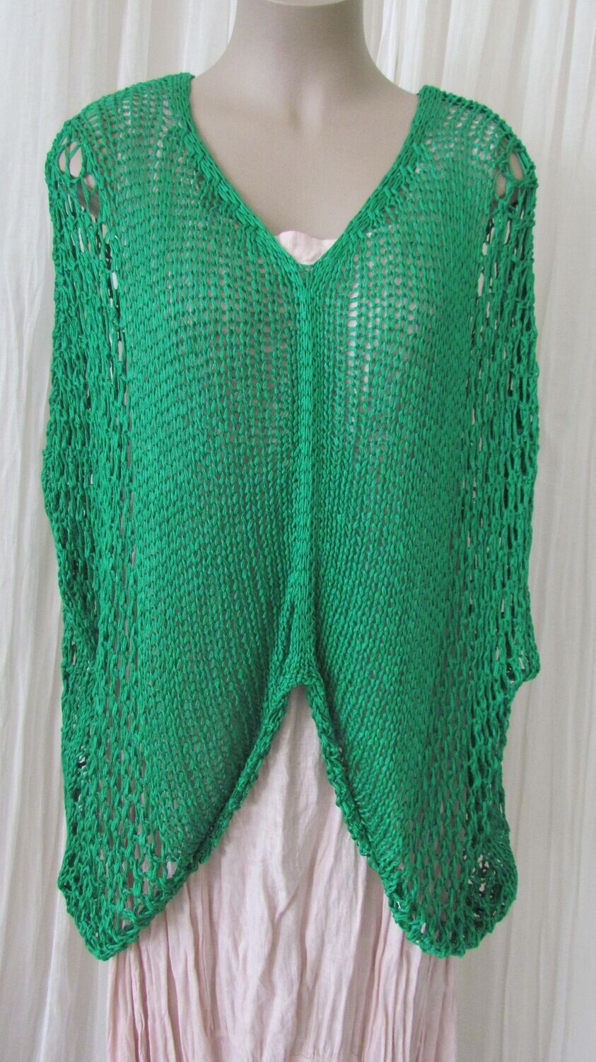 Green Crochet Beach Cover Up