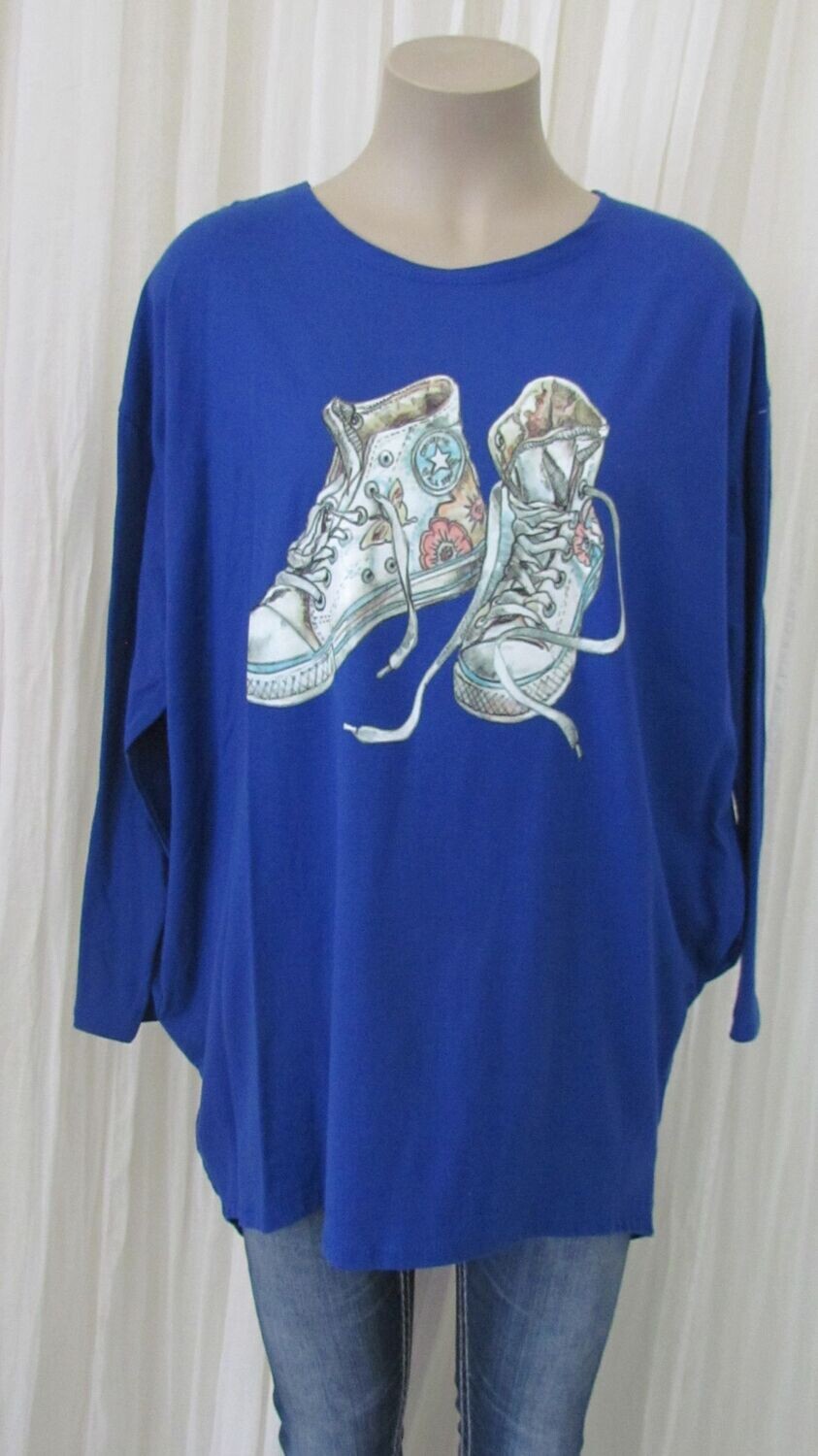 Royal Blue Italian LS Boot Top