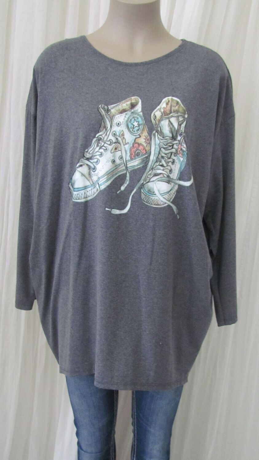 Charcoal Italian LS Boot Top