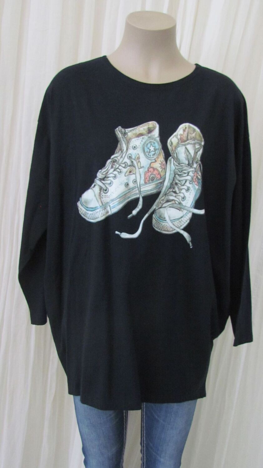 Dark Navy Italian LS Boot Top