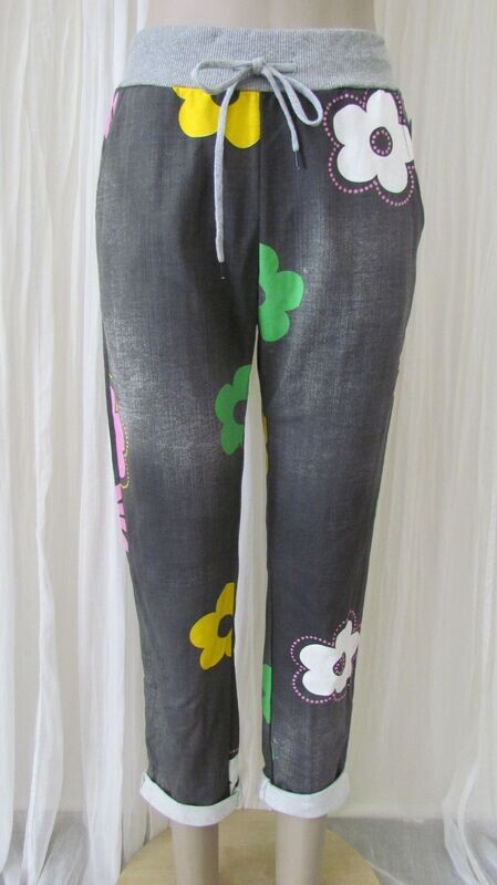 Black Wash Daisy Pants