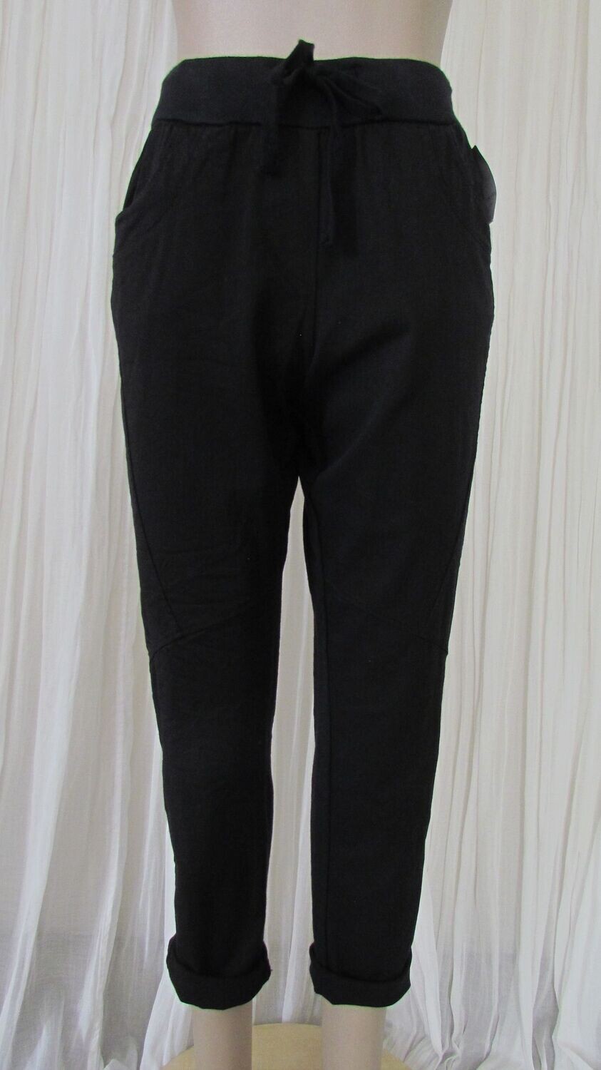 Black Cotton Joggers