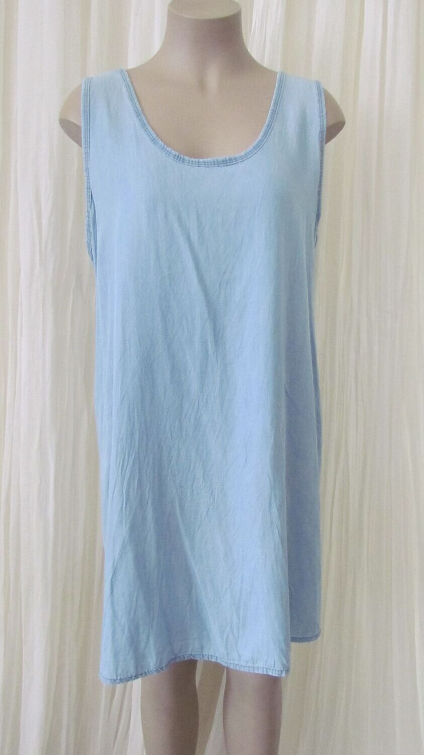 Light Denim X Over Back Dress