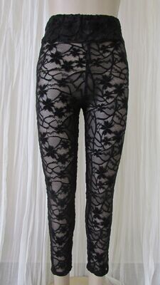 Black Stretch Lace Tights
