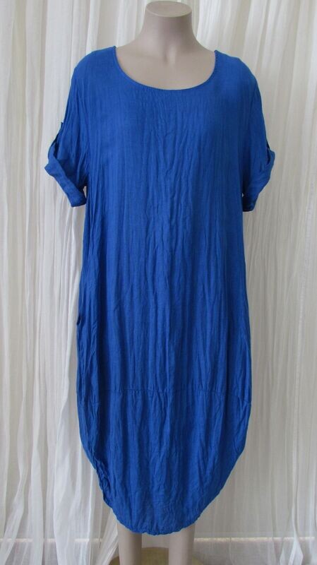 Plain Royal Blue Linen Dress Plain Royal Blue Linen Dress