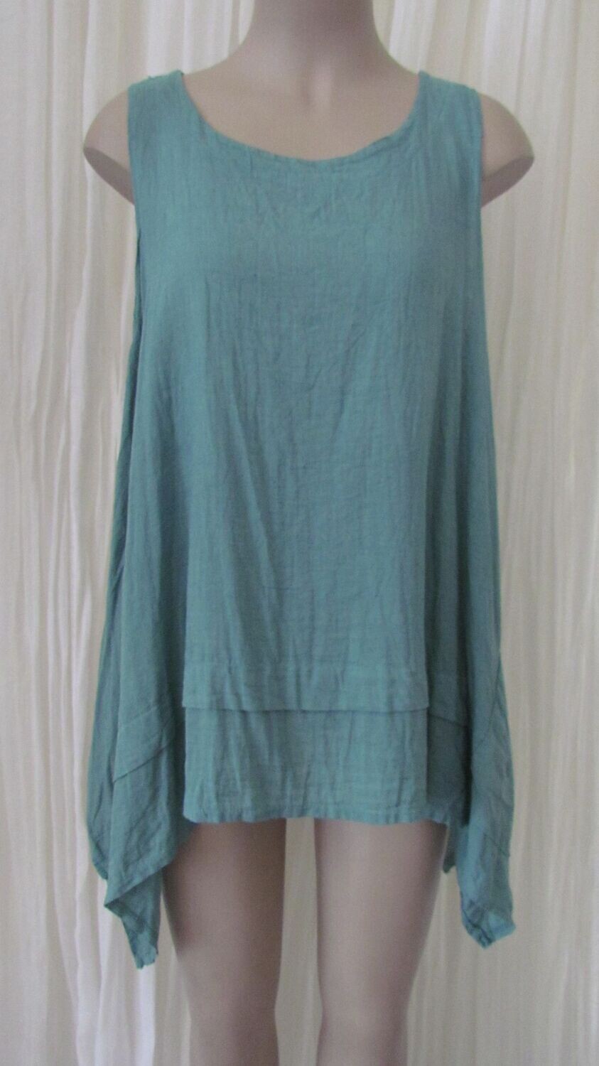 Ocean Blue Linen Tunic