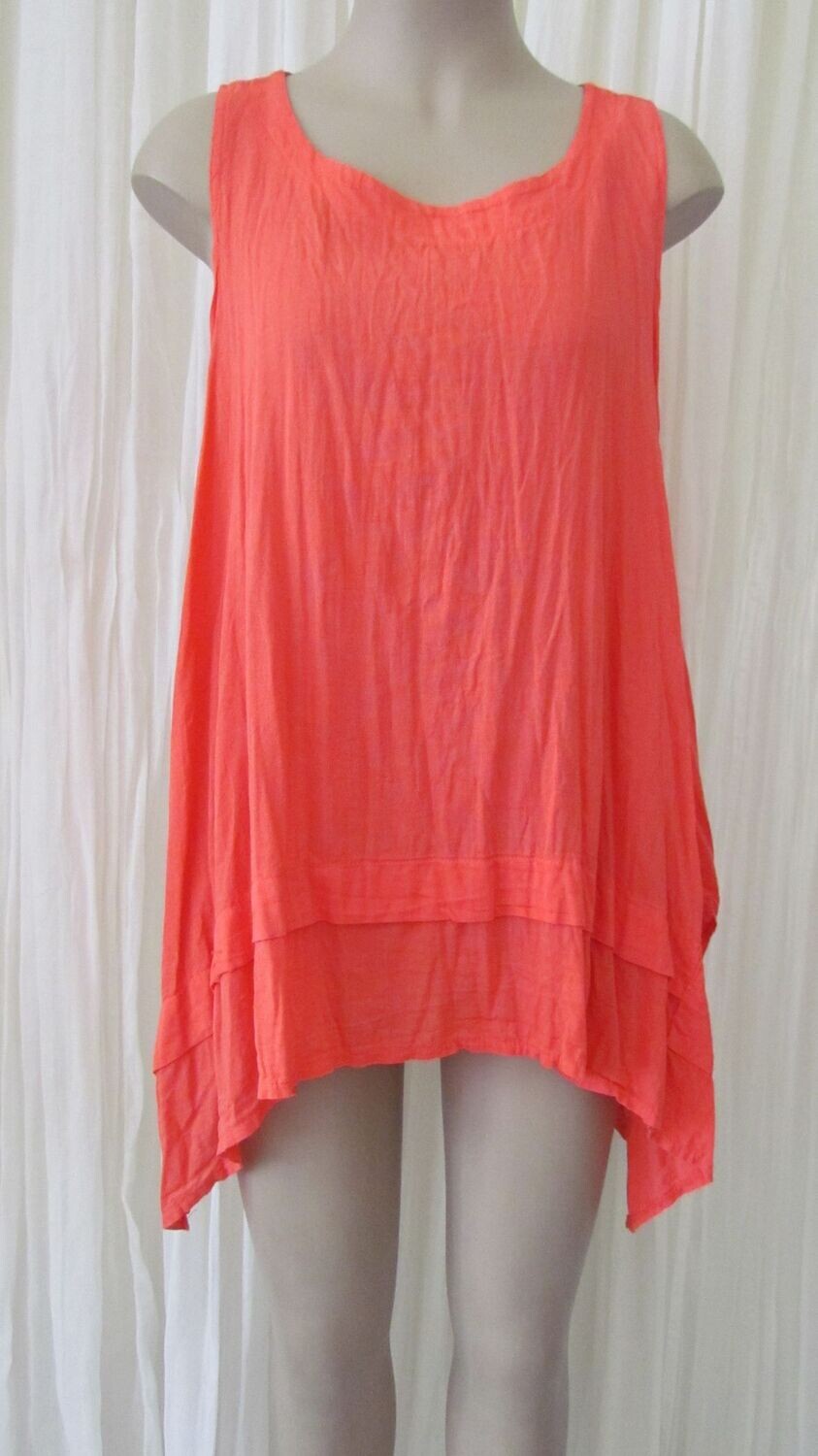 Coral Linen Tunic