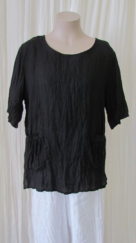 Black Linen Top