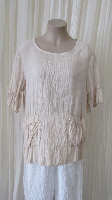 Beige Linen Top