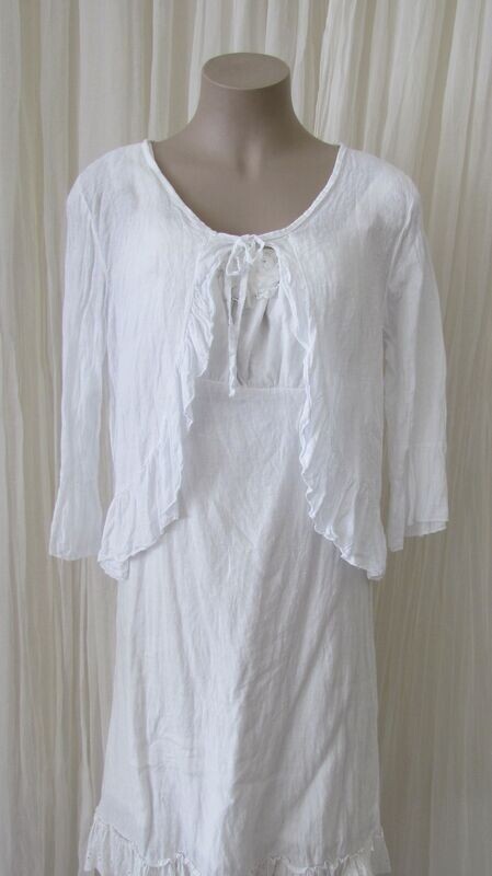 White Ruffle Tie Crop Jacket