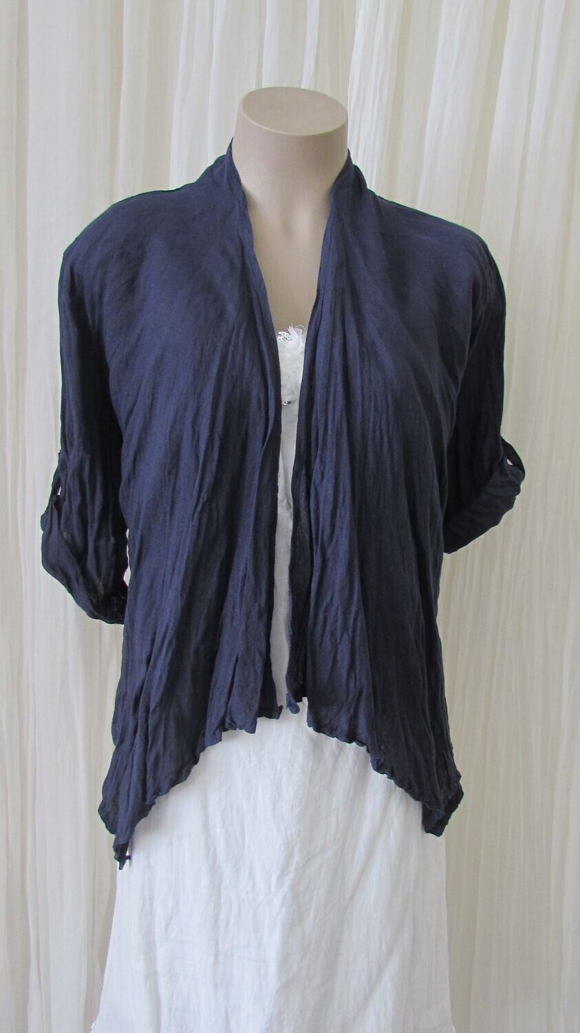 Navy Openfront Waterfall Jacket