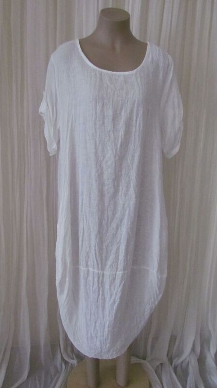 Plain White Linen  Dress