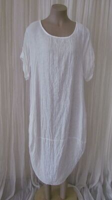 Plain White Linen Dress