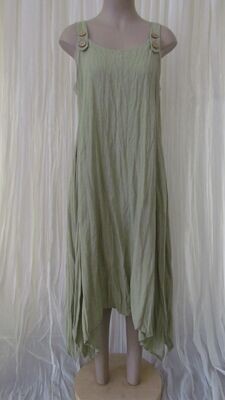 Pistachio Linen Strappy Dress