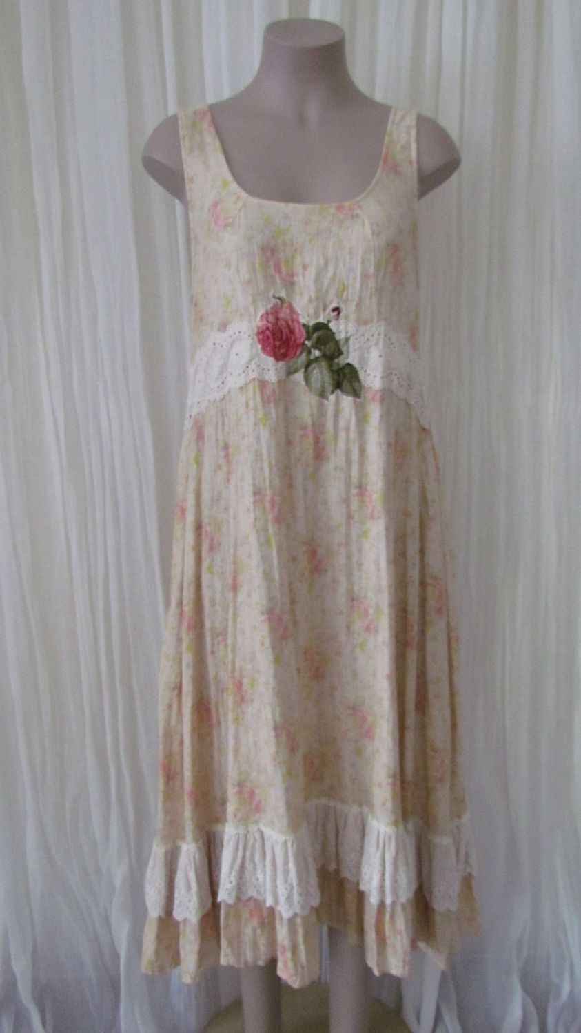 Country Floral Frilled Lace Dress