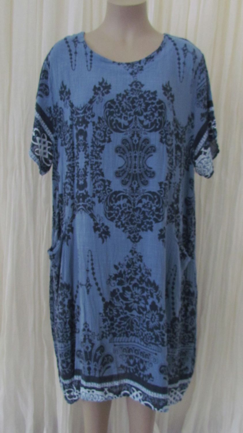 Denim Digital Printed Cotton Dress