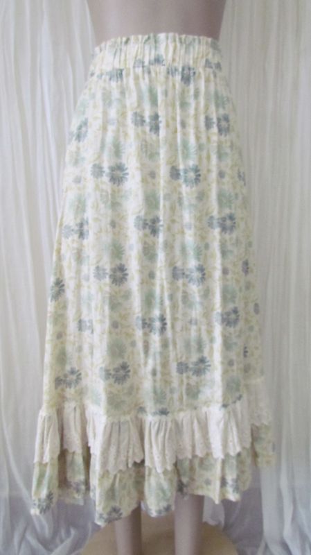 Daisy Cottage Linen Frilled Lace Skirt
