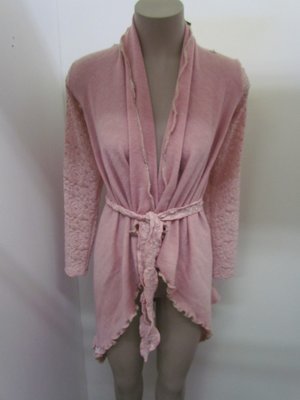 Pink wool wrap jacket