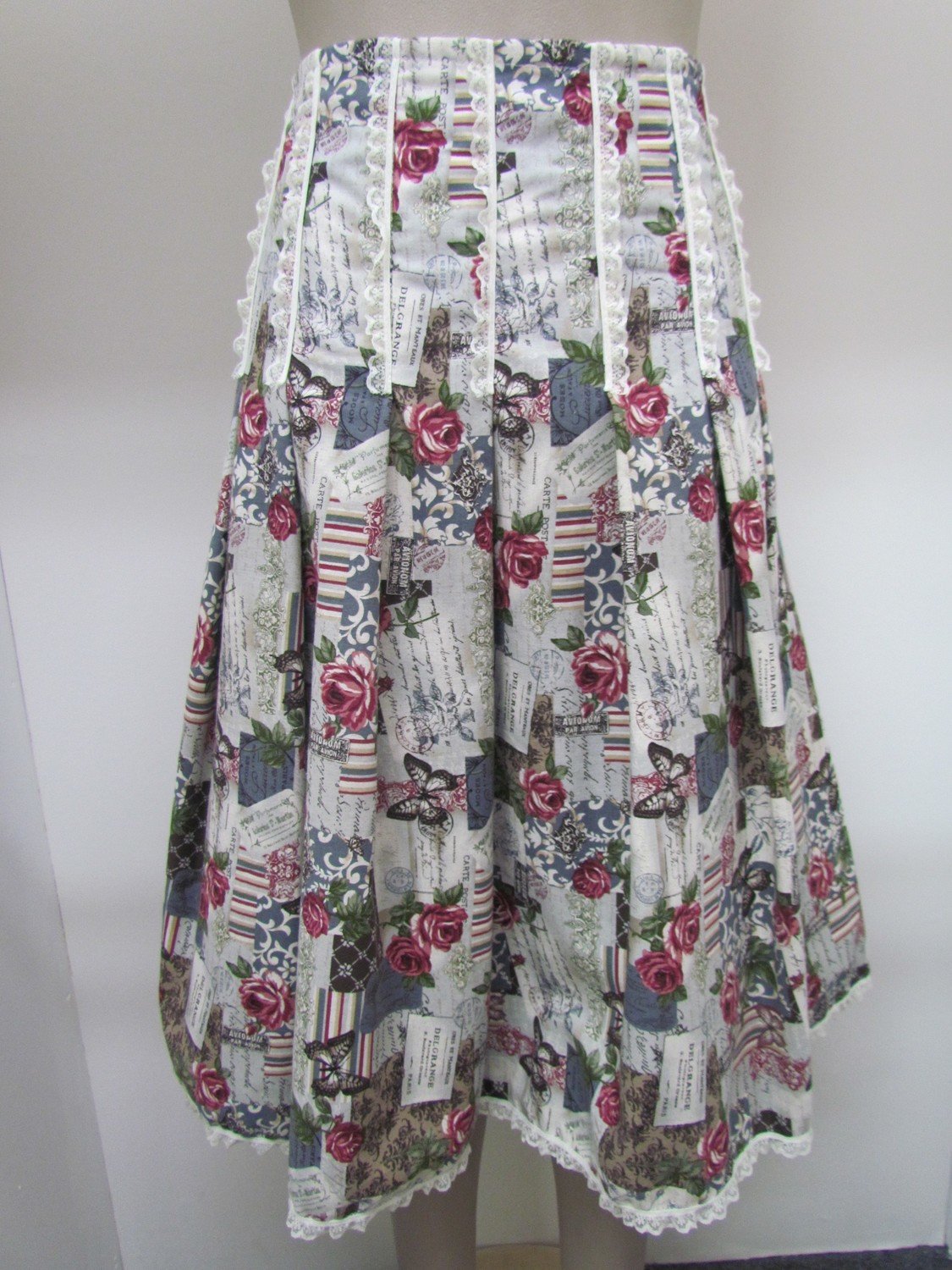 Vintage butterfly floral skirt