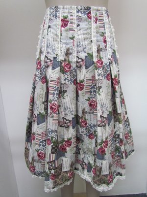 Vintage butterfly floral skirt