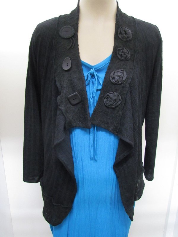 Black merino cardi