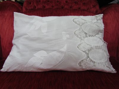 White embroidery pillow cases