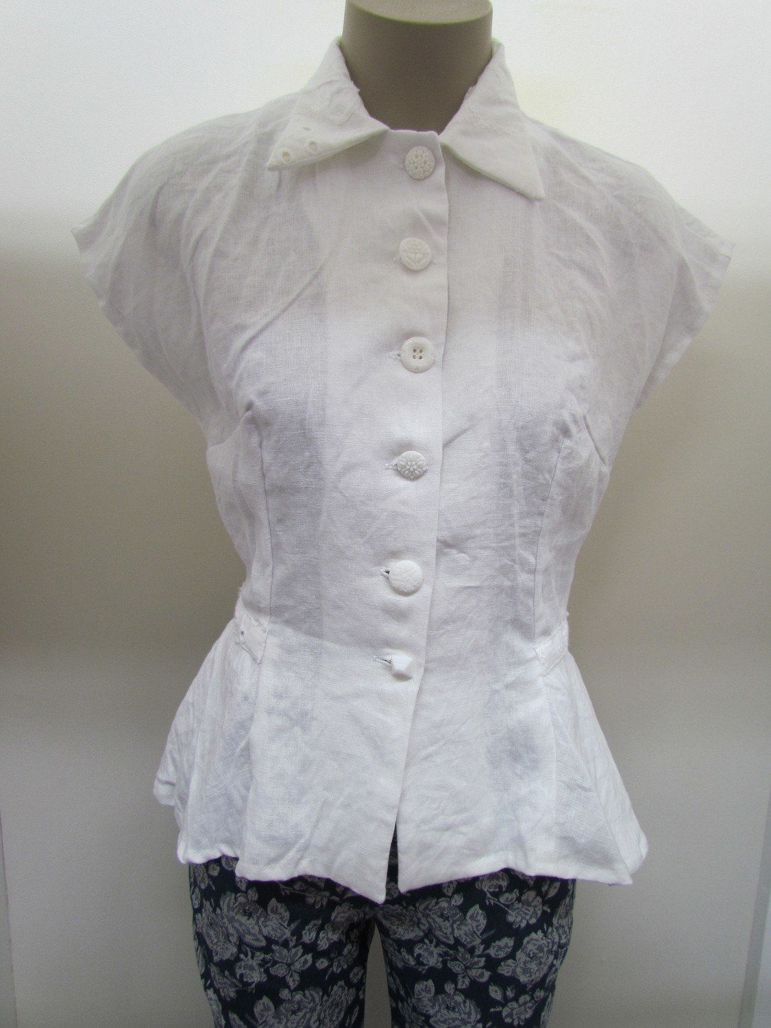 White linen top