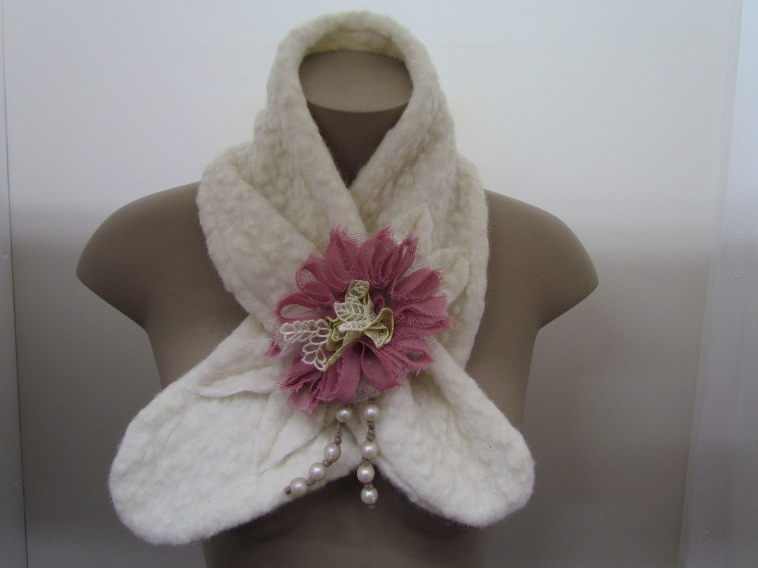 Ivory wool scarf