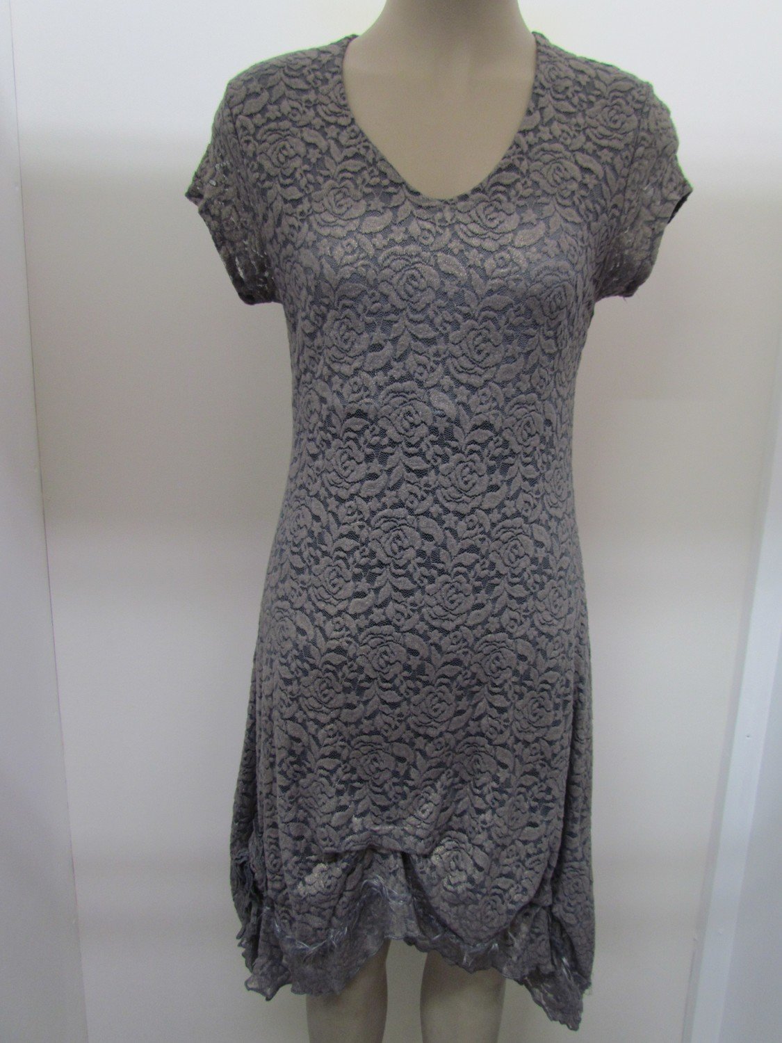Silver lace dress
