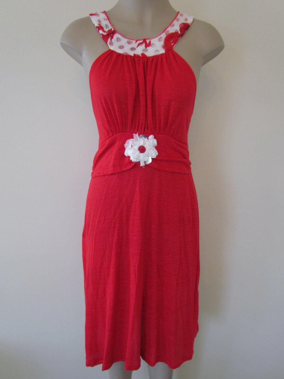 Cranberry halter dress