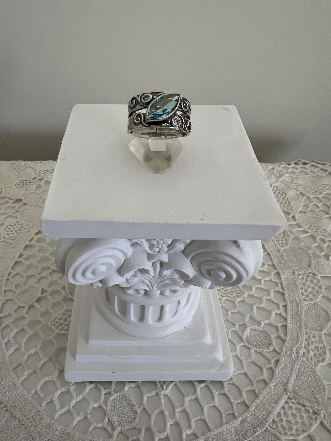 Blue Topaz Scroll Ring Blue Topaz Scroll Ring
